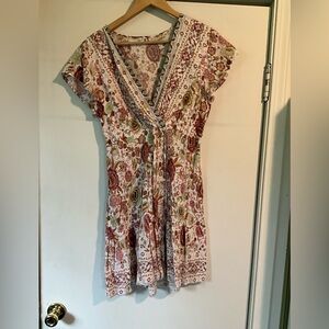 Woman’s boho mini dress